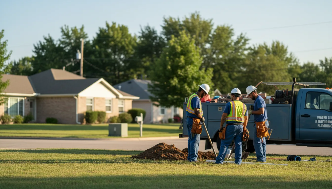 Residential water line and bathroom plumbing service in Florence, MS